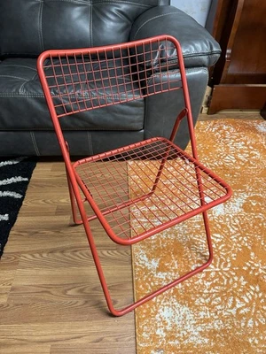 Vintage Ikea Rappen Ted Net Chair Red; Niels Gammelgaard, 1976 - Image 1 of 4