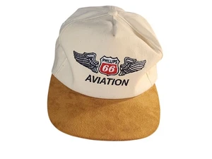 Phillips 66 Aviation Oil Embroidered Adjustable Cap Hat  Airplane Tan & Beige  - Picture 1 of 6