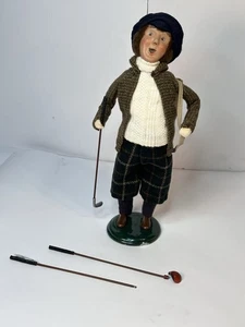 Vintage Byers Choice Caroler 2001 Golfer Man Damaged Schläger OHNE BOX - Bild 1 von 10