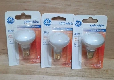 3CT:  GE 40watt SOFT WHITE INDOOR SPOTLIGHT Cozy Relaxing 25777 R14 Directional - Image 1 of 2