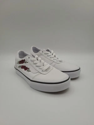 Vans Ward Girl's Size 2Y Rose Embroidery Skateboarding Sneakers VN0A3TFWTBD New - Image 1 of 4