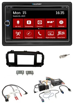 Blaupunkt Bluetooth DAB 2DIN USB DVD Lenkrad Autoradio für Citroen Jumpy Spaceto - Bild 1 von 4