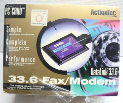 Vintage NOS / Unused Actiontec DataLink 33.6 Kbps Fax Modem MD33602-01 - New USA - Image 1 of 4