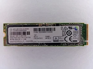 Samsung PM981 MZ-VLB5120 512GB 2280 M.2 NVMe Solid State Drive SSD - Afbeelding 1 van 2