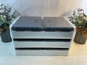 3 Packs Plastic Storage Bins with Lids, Door - 34Qt Large Folding Stackable Stor - Picture 1 of 6