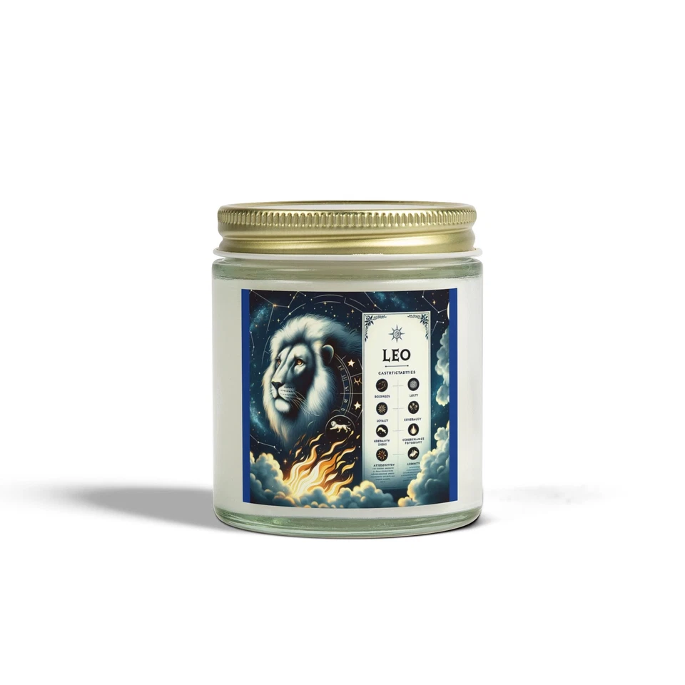 Vela perfumada signo del zodiaco Leo coco cera de albaricoque Foto 1 de 1