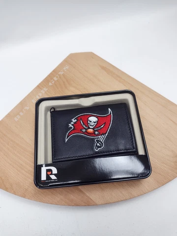Tampa Bay Buccaneers NFL Embroidered TRIFOLD Wallet - Men's Black Wallet Cover