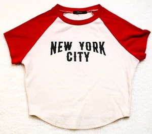 Camisa para mujer Forever 21 New York CityCrop 18,5"" x 16"" manga corta - Imagen 1 de 7