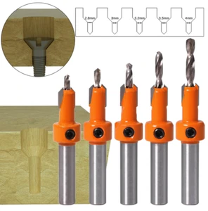 1pcs 8mm Shank HSS Woodworking Countersink Router Bit Set Screw Extractor - Foto 1 di 6