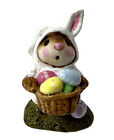 WEE FOREST FOLK Easter Bunny M82 White Annette Petersen INITIALS NEW