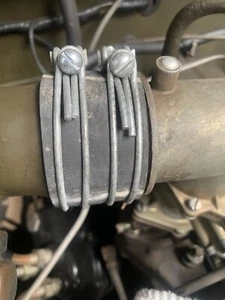 NOS Pair M38 M38A1 Carburetor to Pipe Hose Clamp 100% Original Correct USA  - Picture 1 of 2