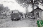 CPA 38 CHATONNAY LA GARE ARRIVEE DU TRAMWAY (GROS PLAN SUPERBE CPA