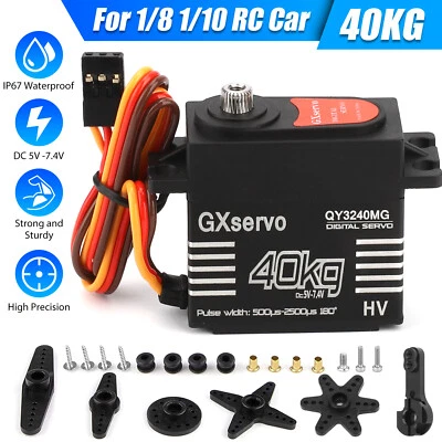 40KG Metal Gear Digital Servo 25T Arm HIGH TORQUE& SPEED for 1/8 1/10 RC Control - Image 1 of 4
