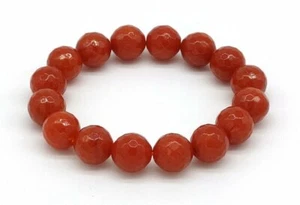Bracciale elastico in Agata rosso/arancio da 12 mm - Foto 1 di 1