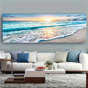 Sea Beach Landscape Posters Prints Canvas Painting Canvas Wall Art Wall Pictures - Picture 1 of 7
