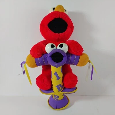 Peluche Sesame Street Elmo relleno saltar y aprender sonidos Fisher Price 2000 FUNCIONA Foto 1 de 4