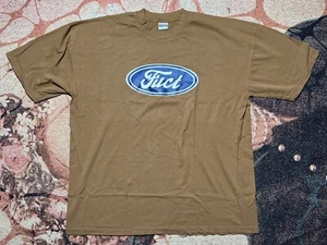 FUCT Oval Parody Tee Brass Size XXL Brand New - Picture 1 of 2