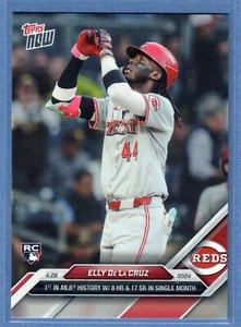 2024 Topps Now Elly De La Cruz Rookie MLB History HR SB Month #135 Reds RC - Picture 1 of 2