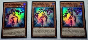 Yugioh! 3x Vision Hero Faris 1st Ed. RA01-EN004 Super Rare play set 25th - Picture 1 of 1