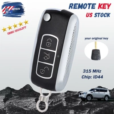 Upgraded Remote Key Fob for Land Rover Range Rover 2002-2006 LX8FZV 315MHz -ID44 Foto 1 de 4