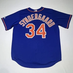 Majestic Cool Base New York Mets Noah Syndergaard Blue Jersey-Size X-Large - Picture 1 of 8