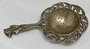 BEAUTY ANTIK DEUTSCHES SILBER (800) TEESIEB OFFENE DESIGN c1890 Excel - Bild 1 von 8