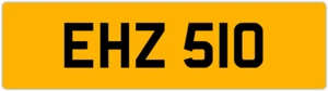 EHZ 510 E 3x3 PLACA DE MATRÍCULA PRIVADA SIN FECHA EMM EMMA EVE EVA EUAN ERIC ELA ED - Imagen 1 de 1