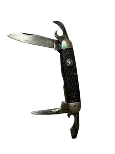 vintage ULSTER OFFICIAL BSA BOY SCOUT 4 BLADE UTILITY FOLDING POCKET KNIFE USA - Picture 1 of 8