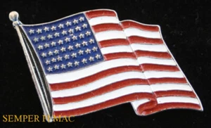 WAVING XL BANDERA DE ESTADOS UNIDOS SOLAPA SOMBRERO PIN ANTIGUA GLORIA EJÉRCITO DE ESTADOS UNIDOS MARINES MARINA FUERZA AÉREA USCG - Imagen 1 de 24