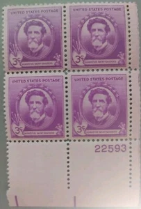 3¢ Augustus Saint-Gaidens Plate Block - Picture 1 of 2