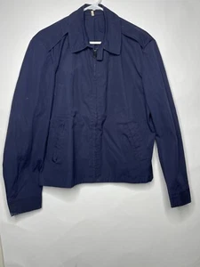 Vintage Military Ceiling Zero Blauer Jacket Sz 40 Full Zip Water Resistant Blue - Picture 1 of 12