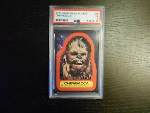 1977 Topps STAR WARS Series 2 (Red) Card #16 Chewbacca Sticker (PSA 5 EX) 💎 - Picture 1 of 2