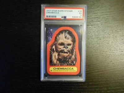 1977 Topps STAR WARS Series 2 (Red) Card #16 Chewbacca Sticker (PSA 5 EX) 💎 - Image 1 of 2