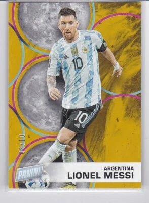 LIONEL MESSI 2022 Panini Father's Day #FD4 Gold #'d 03/10 NM-MT - Image 1 of 2