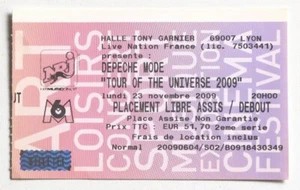 DEPECHE MODE rare billet ticket stub concert FRANCE Lyon 23/11/2009 - Picture 1 of 2