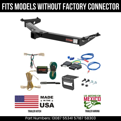 For 01-02 Toyota 4Runner Trailer Hitch w/ 5 Pin Wiring Fit w/o OE Conn. Curt 5K - Image 1 of 4