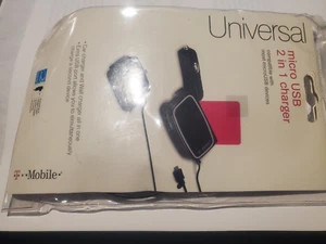 Tmobile Universal micro USB 2 in 1 charger AC/DC - Picture 1 of 3