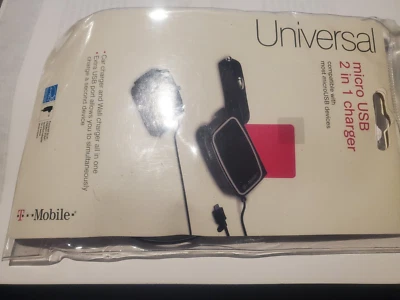Tmobile Universal micro USB 2 in 1 charger AC/DC - Image 1 of 3