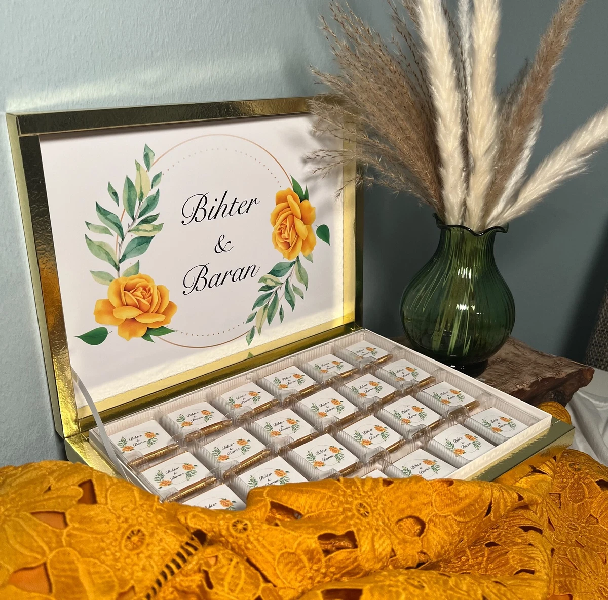24 Stück Filz-Geschenktaschen „Schön Dass Du Da Bist“ – 14x5 Cm, Wiederverwendbar Für Schokolade & Süßes