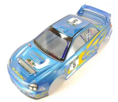 HPI 1/8 WR8 Car Body SUBARU IMPREZA WRC 2001 300mm -PAINTED- #160215 - Image 1 of 4