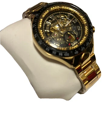 WINNER Men’s Goldtone Self Winding 41mm Automatic Watch Skeleton Gold Bracelet - Image 1 of 4