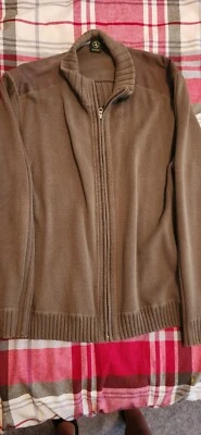 Aigle Sweater 2XL Full Zip Jacket Ribbed Collar and Back, Honeycomb Front Green - Image 1 of 4