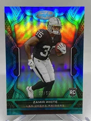 2022 Certified Zamir White /50 Teal #142 Raiders - Image 1 of 2