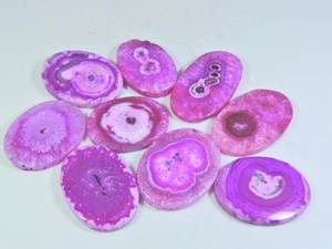 358Cts.Dyed Solar Cab Druzy Agate Oval Shape Cabochon Loose Gemstone 9PcsLot - Picture 1 of 9