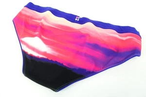SWEATY BETTY Sunset Sail Women Bikini Bottom L Pink Sunset Print UPF50+ Stretch - Picture 1 of 7