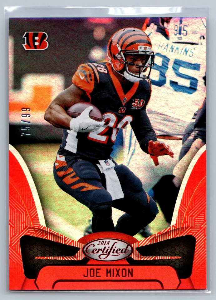 2018 Panini Certified #9 Joe Mixon Mirror Red #/99 - Image 1 of 2