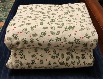 Wondershop Juego de Cama Navidad Franela Queen Plana y Ajustada Bayas y Hojas Foto 1 de 4