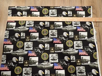 两码美国军队棉绗缝织物美国国旗军用坦克爱国 — 第 1/3 张图片