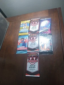 Basketball Sealed Sports Card Packs Lot Of 7 Panini Topps Bowman - Picture 1 of 4