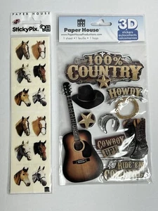 Western Verzierung Aufkleber & 3D 2 Stück für jedes Basteln - Bild 1 von 1